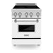 ZLINE 24 In. 2.8 cu. ft. Induction Range with a 3 Element Stove and Electric Oven in White Matte, RAIND-WM-24