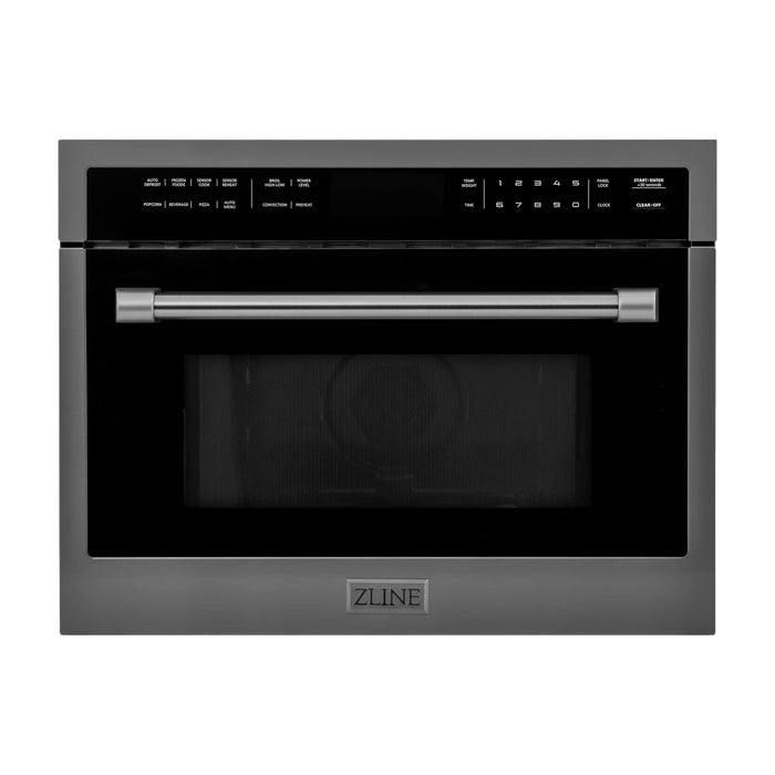 ZLINE 24 in. Built-in Convection Microwave Oven In Black Stainless Steel MWO-24-BS