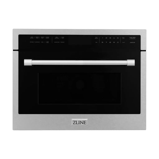 ZLINE 24 In. Built-in Convection Microwave Oven in Durasnow with Speed and Sensor Cooking, MWO-24-SS