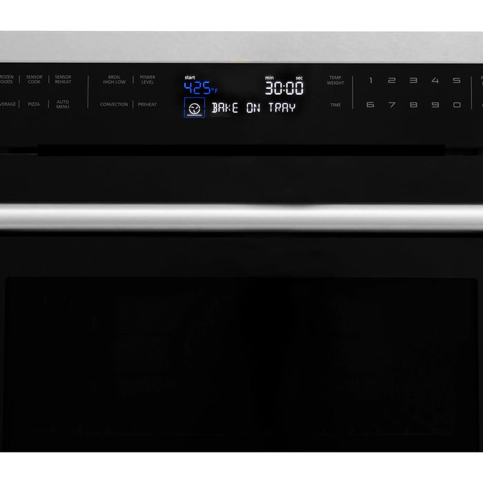 ZLINE 24 In. Built-in Convection Microwave Oven in Durasnow with Speed and Sensor Cooking, MWO-24-SS