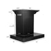 ZLINE 24 in. Convertible Vent Wall Mount Range Hood In Black Stainless Steel with Crown Molding BSKENCRN-24