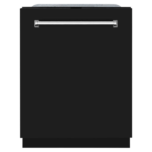 ZLINE 24 In. Monument Series 3rd Rack Top Touch Control Dishwasher in Black Matte, 45dBa, DWMT-BLM-24