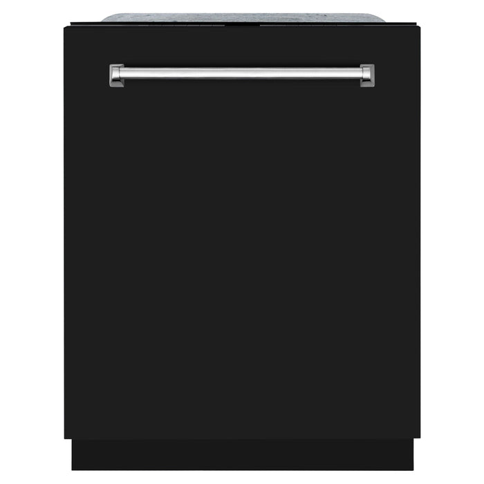 ZLINE 24 In. Monument Series 3rd Rack Top Touch Control Dishwasher in Black Matte, 45dBa, DWMT-BLM-24