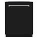 ZLINE 24 In. Monument Series 3rd Rack Top Touch Control Dishwasher in Black Matte, 45dBa, DWMT-BLM-24