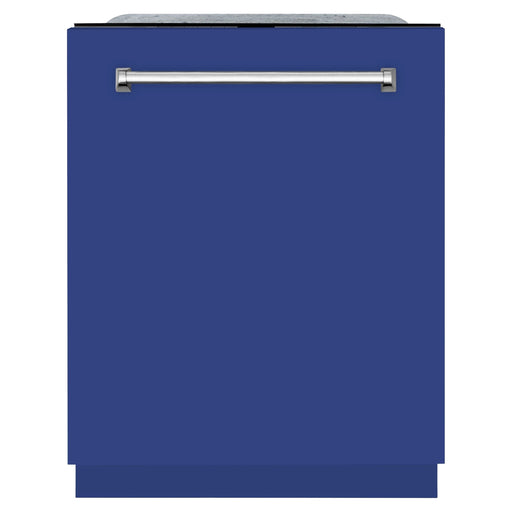 ZLINE 24 In. Monument Series 3rd Rack Top Touch Control Dishwasher in Blue Matte, 45dBa, DWMT-BM-24