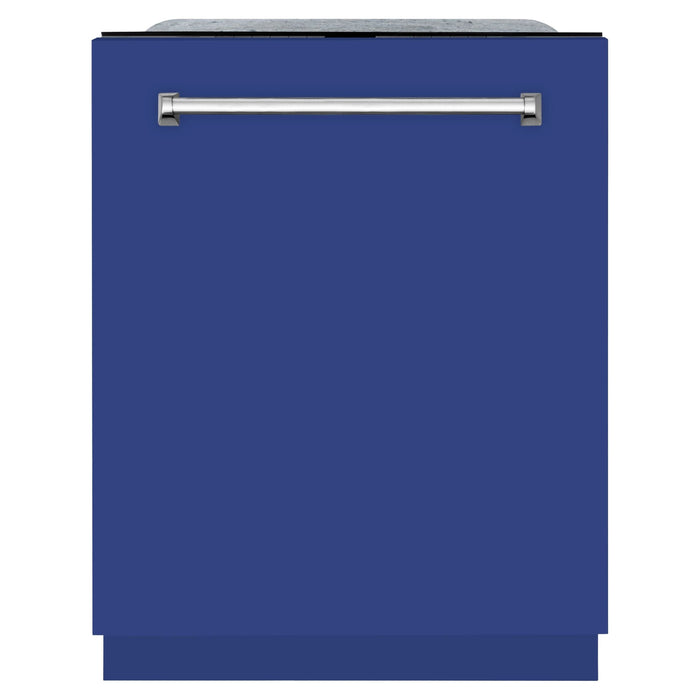 ZLINE 24 In. Monument Series 3rd Rack Top Touch Control Dishwasher in Blue Matte, 45dBa, DWMT-BM-24