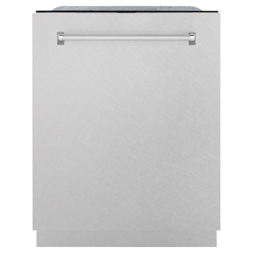 ZLINE 24 In. Monument Series 3rd Rack Top Touch Control Dishwasher in DuraSnow® Stainless Steel, 45dBa, DWMT-SN-24