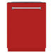 ZLINE 24 In. Monument Series 3rd Rack Top Touch Control Dishwasher in Red Matte, 45dBa, DWMT-RM-24