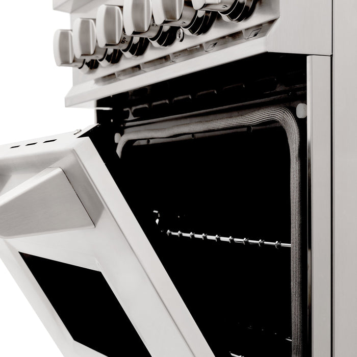 ZLINE 24 in. Professional Dual Fuel Range with Gas Burner and Electric Oven In Stainless Steel RA24