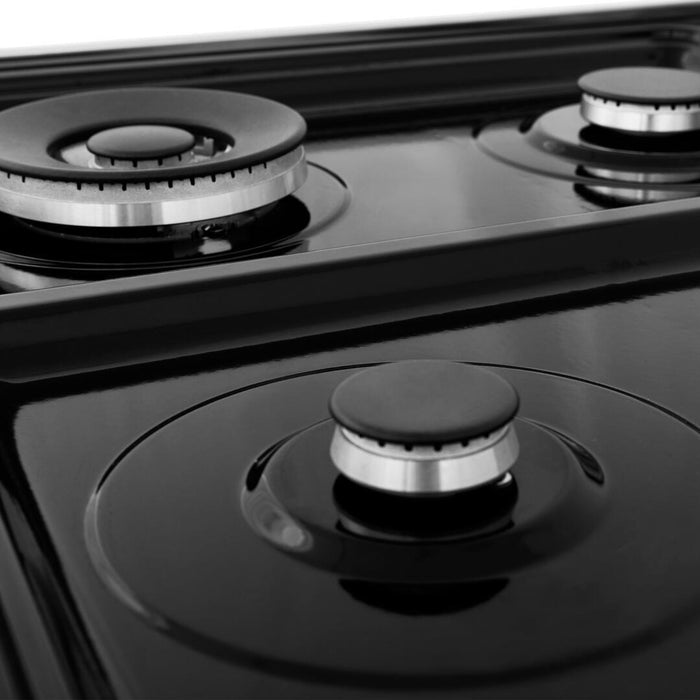 ZLINE 24 In. Professional Gas Range In Stainless Steel With Black Matte Door, RG-BLM-24