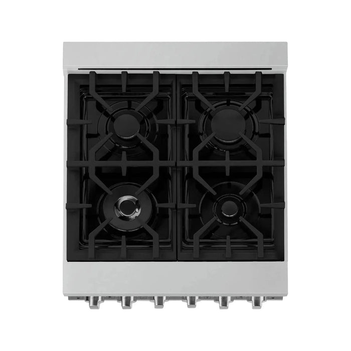 ZLINE 24 In. Professional Gas Range In Stainless Steel With Blue Matte Door, RG-BM-24