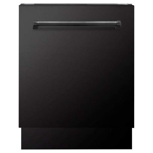 ZLINE 24 In. Tallac Series 3rd Rack Dishwasher In Black Stainless Steel with Stainless Steel Tub and 51dBa DWV-BS-24