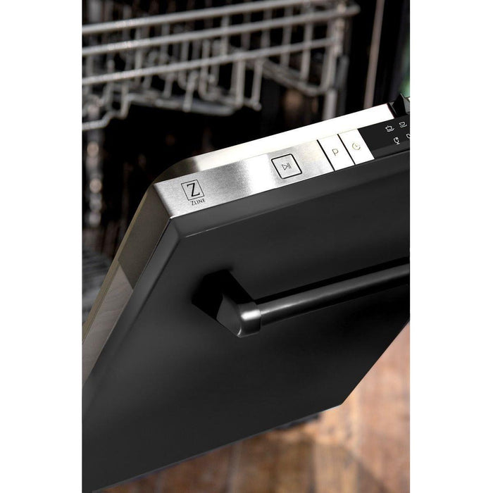 ZLINE 24 in. Top Control Dishwasher in Black Stainless Steel DW-BS-24