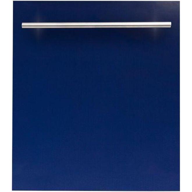 ZLINE 24 in. Top Control Dishwasher In Blue Gloss and Modern Handle DW-BG-H-24