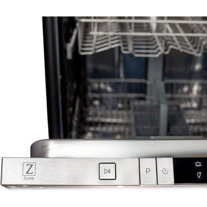 ZLINE 24 in. Top Control Dishwasher In Blue Gloss and Modern Handle DW-BG-H-24