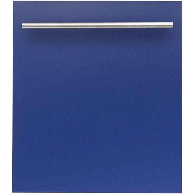 ZLINE 24 in. Top Control Dishwasher In Blue Matte with Stainless Steel Tub and Modern Handle DW-BM-H-24