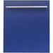 ZLINE 24 in. Top Control Dishwasher In Blue Matte with Stainless Steel Tub and Modern Handle DW-BM-H-24