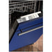 ZLINE 24 in. Top Control Dishwasher In Blue Matte with Stainless Steel Tub and Modern Handle DW-BM-H-24