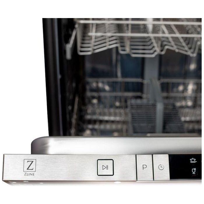 ZLINE 24 in. Top Control Dishwasher In Copper with Stainless Steel Tub and Traditional Style Handle DW-C-H-24