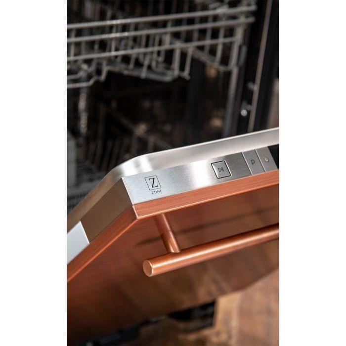 ZLINE 24 in. Top Control Dishwasher In Copper with Stainless Steel Tub DW-C-24