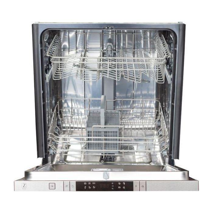 ZLINE 24 in. Top Control Dishwasher In DuraSnow Finished Stainless Steel with Traditional Handle DW-SN-H-24