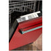 ZLINE 24 in. Top Control Dishwasher In Red Matte with Stainless Steel Tub DW-RM-24