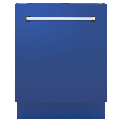 ZLINE 24 in. Top Control Tall Dishwasher In Blue Matte with 3rd Rack DWV-BM-24