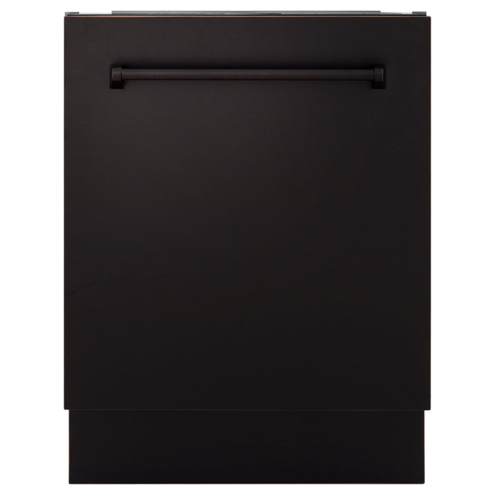 ZLINE 24 in. Top Control Tall Dishwasher In Oil Rubbed Bronze with 3rd Rack DWV-ORB-24