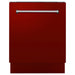 ZLINE 24 in. Top Control Tall Dishwasher In Red Gloss with 3rd Rack DWV-RG-24