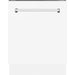 ZLINE 24 in. Top Control Tall Dishwasher In White Matte with 3rd Rack DWV-WM-24