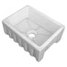 ZLINE 24 in. Venice Farmhouse Apron Front Reversible Single Bowl Fireclay Kitchen Sink with Bottom Grid in White Gloss FRC5120-WH-24