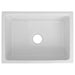 ZLINE 24 in. Venice Farmhouse Apron Front Reversible Single Bowl Fireclay Kitchen Sink with Bottom Grid in White Gloss FRC5120-WH-24