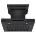 ZLINE 24 in. Wall Mount Range Hood In Black Stainless Steel with CrownSound Speakers BSKENCRN-BT-24