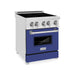 ZLINE 24 Inch 2.8 cu. ft. Induction Range with a 3 Element Stove and Electric Oven in Blue Matte, RAIND-BM-24