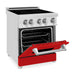 ZLINE 24 Inch 2.8 cu. ft. Induction Range with a 3 Element Stove and Electric Oven in Red Matte, RAIND-RM-24