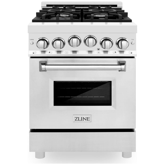 ZLINE 24 Inch 2.8 cu. ft. Range with Gas Stove and Gas Oven In Stainless Steel RG24