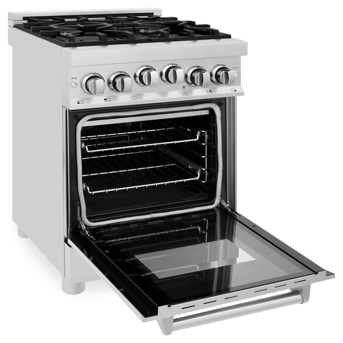 ZLINE 24 Inch 2.8 cu. ft. Range with Gas Stove and Gas Oven In Stainless Steel RG24