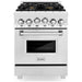 ZLINE 24 Inch 2.8 cu. ft. Range with Gas Stove and Gas Oven in Stainless Steel with Brass Burners RG-BR-24