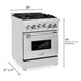 ZLINE 24 Inch 2.8 cu. ft. Range with Gas Stove and Gas Oven in Stainless Steel with Brass Burners RG-BR-24