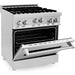 ZLINE 30 Gas Range, 30 Range Hood and Dishwasher Appliance Package