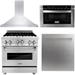 ZLINE 30 Gas Range, 30 Range Hood, Microwave Drawer and Dishwasher Appliance Package