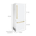 ZLINE 30 In. 16.1 cu. ft. Built-In Refrigerator with Internal Water and Ice Dispenser in White Matte with Gold Accents, RBIVZ-WM-30-G