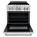 ZLINE 30 In. 4.0 cu. ft. Gas Burner, Electric Oven with Griddle in Stainless Steel, RA-GR-30