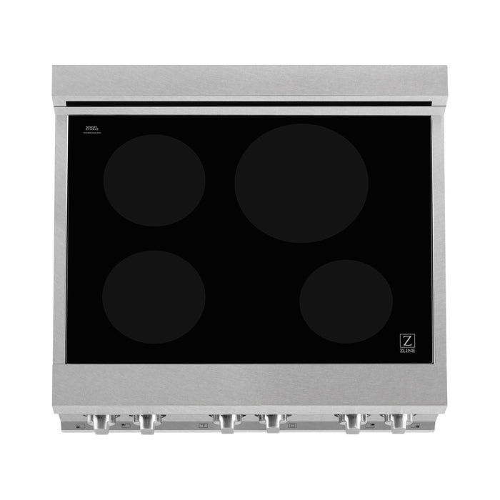 ZLINE 30 In. 4.0 cu. ft. Induction Range with 4 Element Stove and Electric Oven in White Matte, RAINDS-WM-30