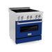 ZLINE 30 In 4.0 cu. ft. Induction Range with a 4 Element Stove and Electric Oven in Blue Gloss, RAIND-BG-30