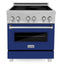 ZLINE 30 In. 4.0 cu. ft. Induction Range with a 4 Element Stove and Electric Oven in Blue Gloss, RAINDS-BG-30