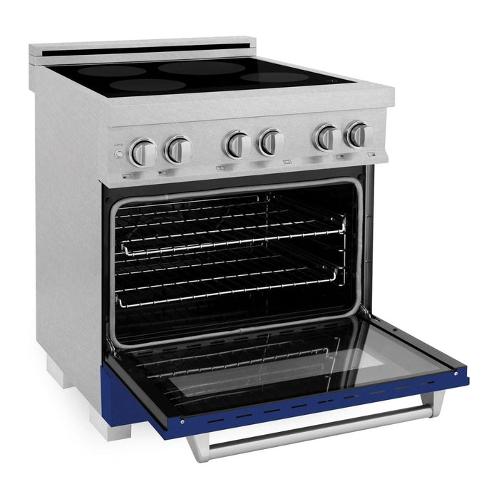 ZLINE 30 In. 4.0 cu. ft. Induction Range with a 4 Element Stove and Electric Oven in Blue Gloss, RAINDS-BG-30