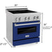 ZLINE 30 In. 4.0 cu. ft. Induction Range with a 4 Element Stove and Electric Oven in Blue Gloss, RAINDS-BG-30