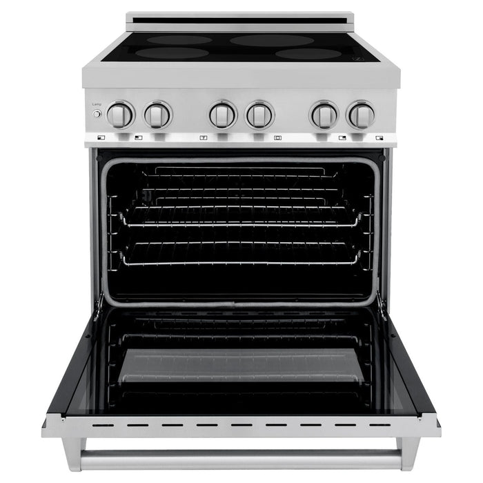 ZLINE 30 In. 4.0 cu. ft. Induction Range with a 4 Element Stove and Electric Oven in Stainless Steel, RAIND-30