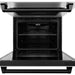 ZLINE 30 In. Autograph Edition Double Wall Oven with Self Clean and True Convection in DuraSnow® Stainless Steel and Matte Black, AWDSZ-30-MB